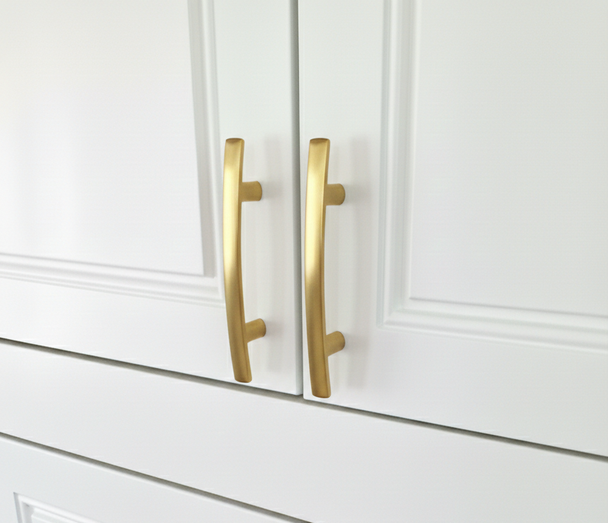 Cosmas 2363-3BB Brushed Brass Subtle Arch Cabinet Pull