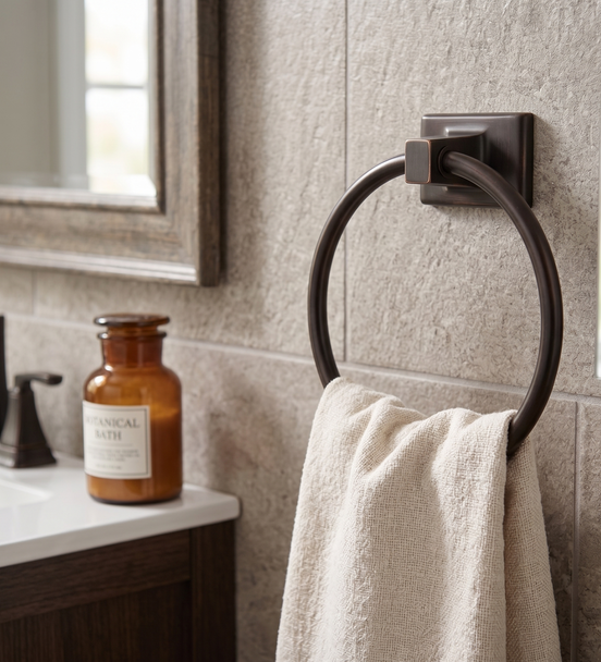 Designers Impressions Eclipse Series Oil Rubbed Bronze Towel Ring: MBA8224