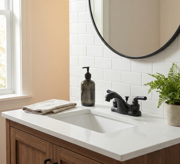 Designers Impressions 770295 Black Lavatory Vanity Faucet