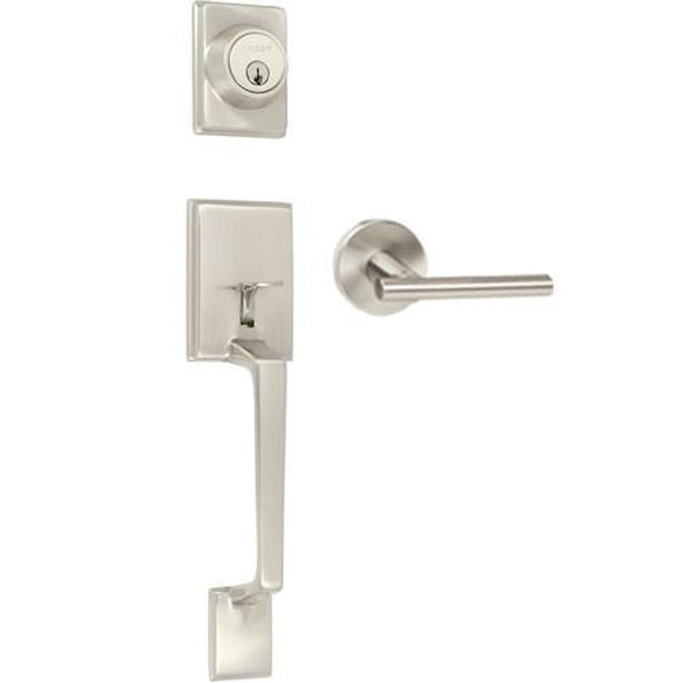 Delaney Contemporary Collection Capri Design Satin Nickel Handleset with Cira Interior