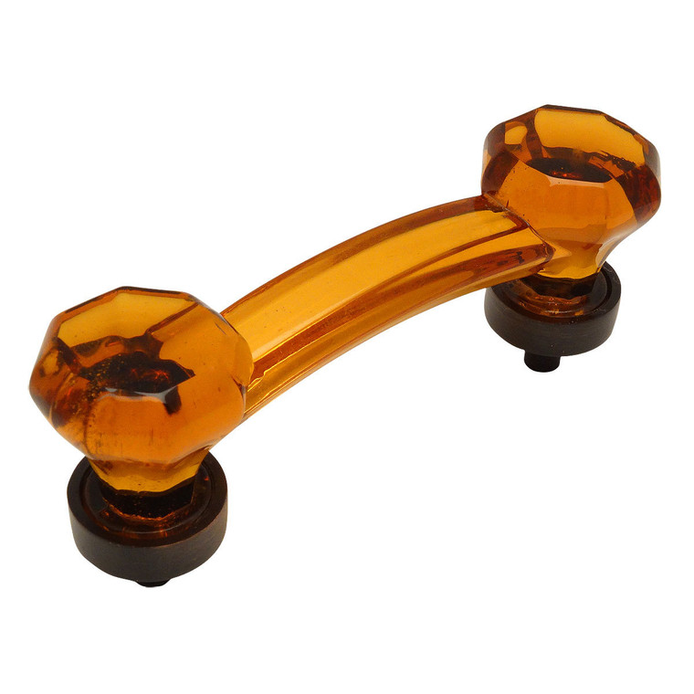 Cosmas 6397ORB-A Oil Rubbed Bronze with Amber Glass Cabinet Pull