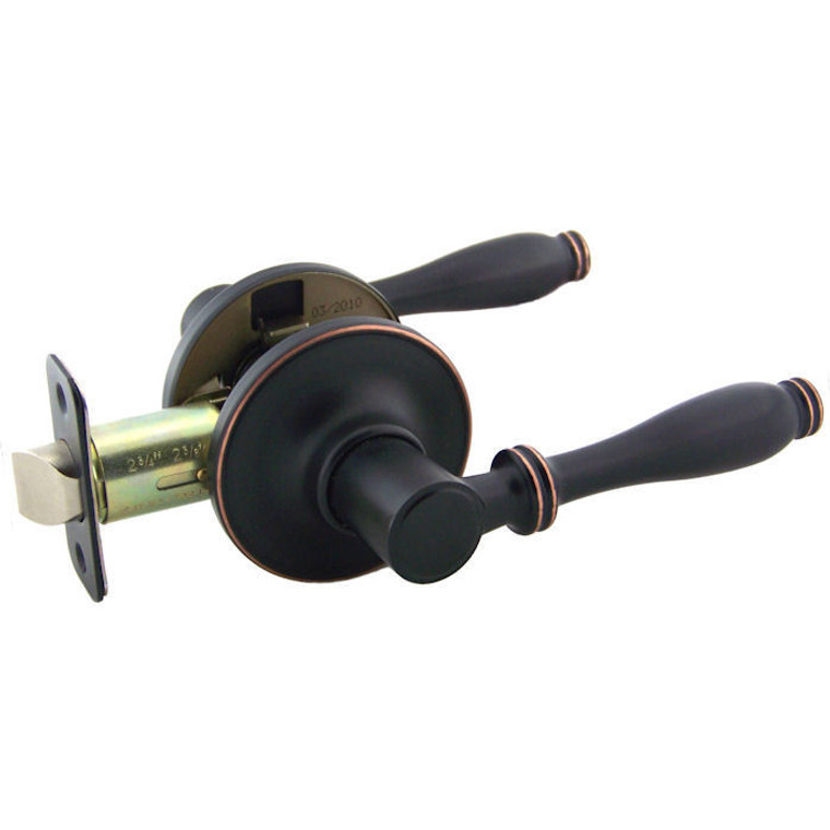 Designers Impressions Villa Design Oil Rubbed Bronze Passage Door Lever: 33-5977