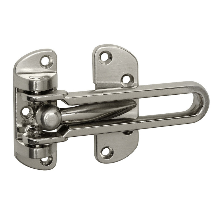 Designers Impressions Satin Nickel Swing Bar Door Security Guard : 53553