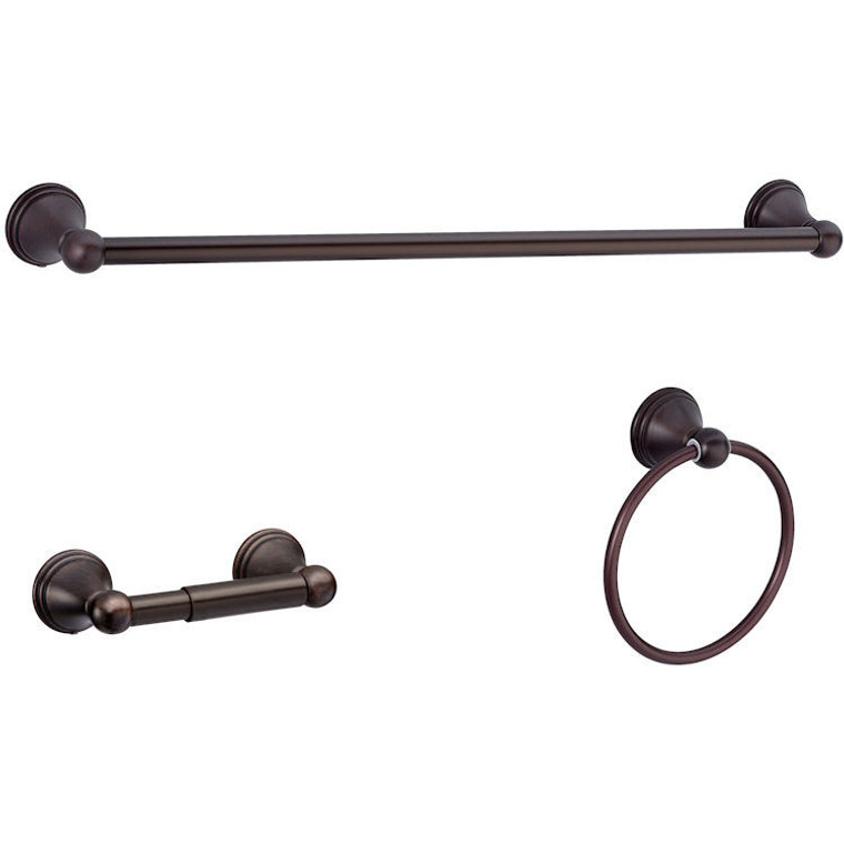 Designers Impressions Florentine Series 3 Piece Oil Rubbed Bronze Bath Hardware Set: 19434