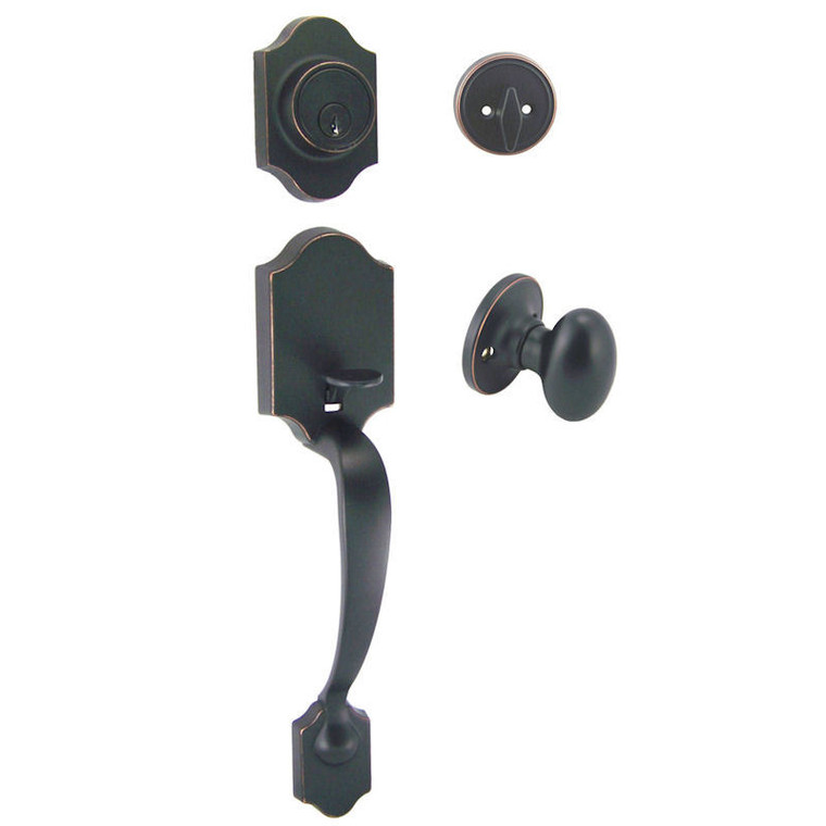 Designers Impressions Valhala Oil Rubbed Bronze Traditional Handleset with Somerset Interior: 33-9000/2644