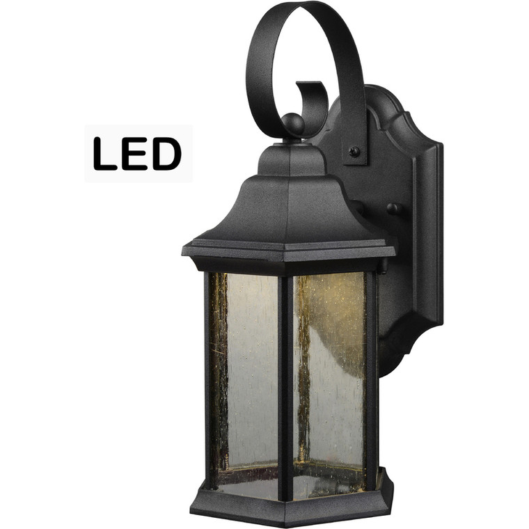 Black Outdoor Patio / Porch Exterior LED Light Fixture: 21-1932