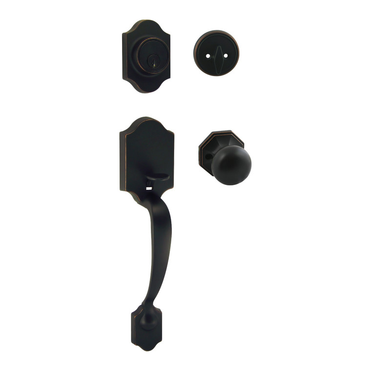 Designers Impressions Valhala Oil Rubbed Bronze Traditional Handleset with Stanton Interior: 33-9000/7244