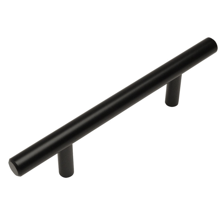 Cosmas 404-2.5FB Flat Black Slim Line Cabinet Hardware Euro Style Bar Pull