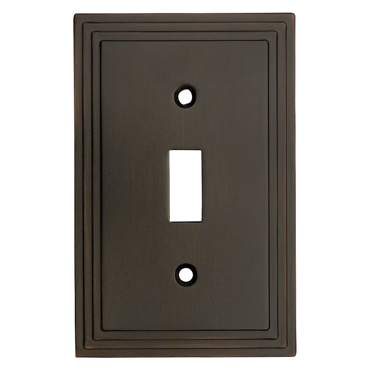 Cosmas 25053-ORB Oil Rubbed Bronze Single Toggle Switchplate Cover