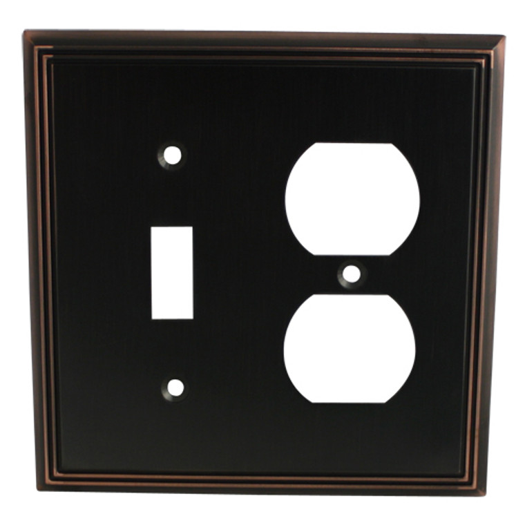 Cosmas 65022-ORB Oil Rubbed Bronze Single Toggle / Duplex Combo