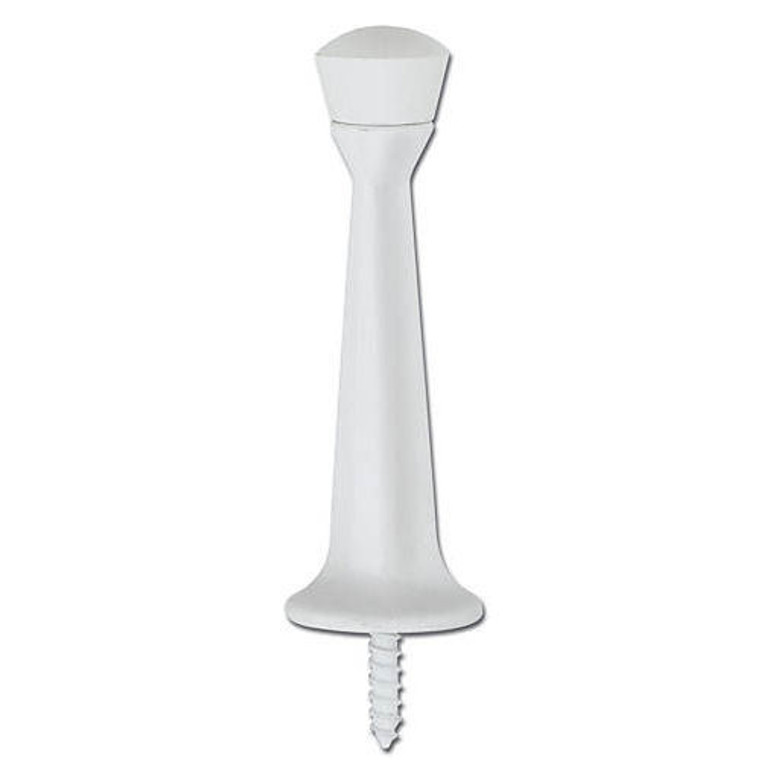 White Heavy Duty Solid Rigid Door Stop