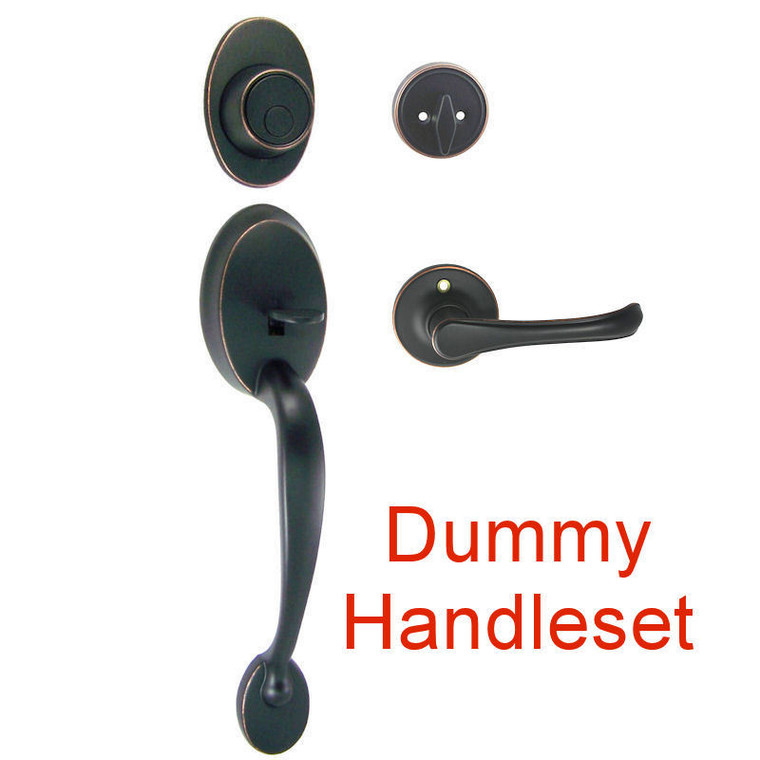 Designers Impressions Frankfort Oil Rubbed Bronze DUMMY Traditional Handleset w Rochester Interior: 33-8001/8844