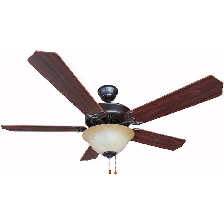 Oil Rubbed Bronze 52" Ceiling Fan w/ Light Kit : 9837