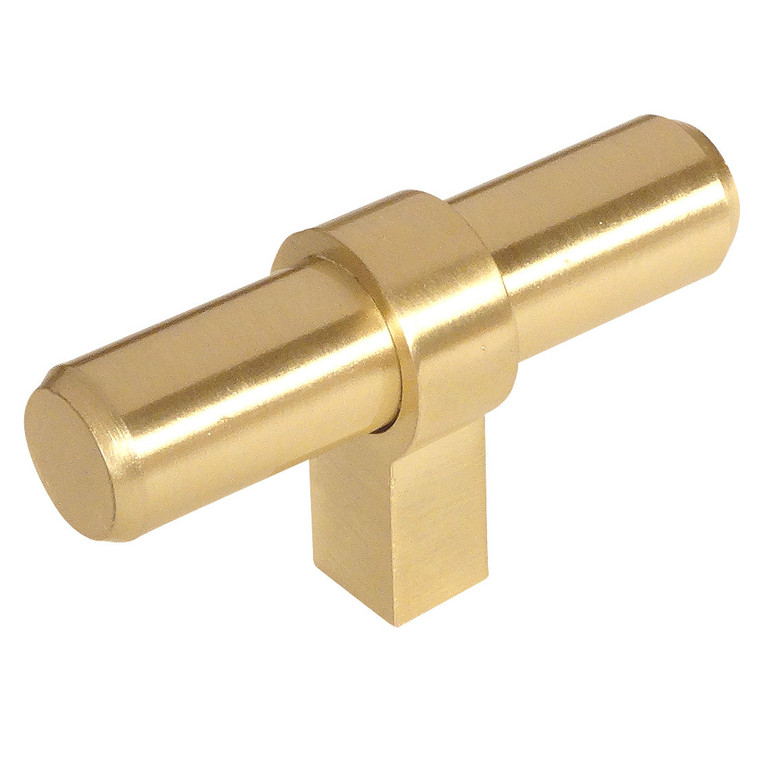 Cosmas 181BB Brushed Brass Euro Style T Bar Knob