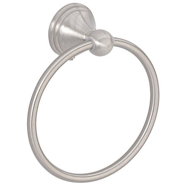 Designers Impressions Florentine Series Satin Nickel Towel Ring: 19519
