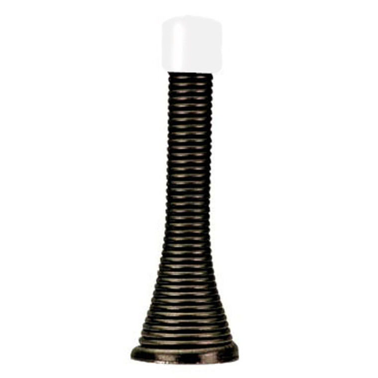 Designers Impressions 6007 Oil Rubbed Bronze Spring Door Stop with White Tip