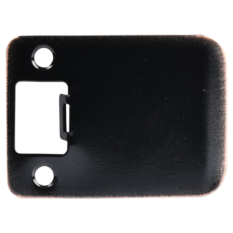 Designers Impressions Oil Rubbed Bronze 2-1/2" Extended Lip Strike Plate - 3" Overall Length: EST-113