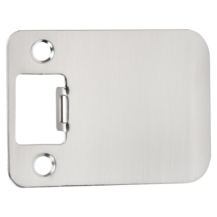 Designers Impressions Satin Nickel 2-1/2" Extended Lip Strike Plate - 3" Overall Length: EST-114