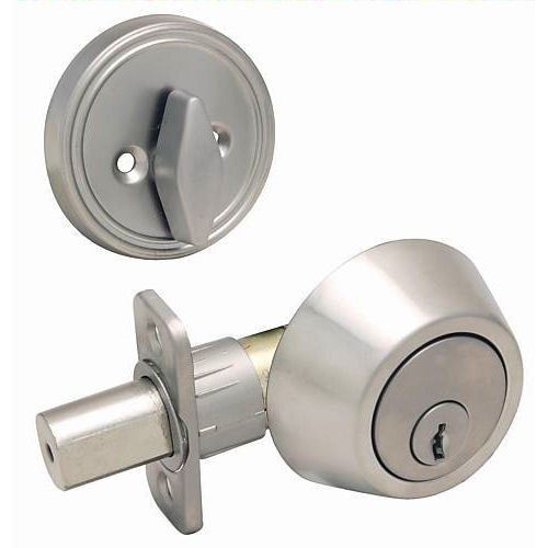 Designers Impressions Satin Nickel Single Cylinder Deadbolt Discount