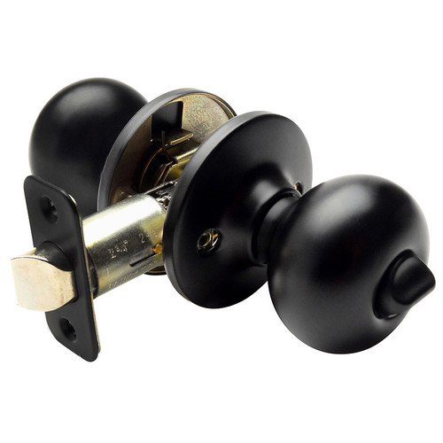 Designers Impressions Bedford Design Matte Black Privacy Door Knob 55