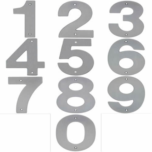 Satin Nickel 5" House Number Discount Home Furnishings, Inc.