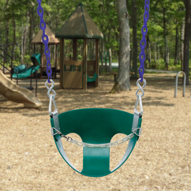 Commercial Half Bucket Swing with 8