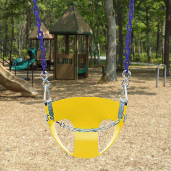 Commercial Half Bucket Swing with 5'6" Fully Coated Chain