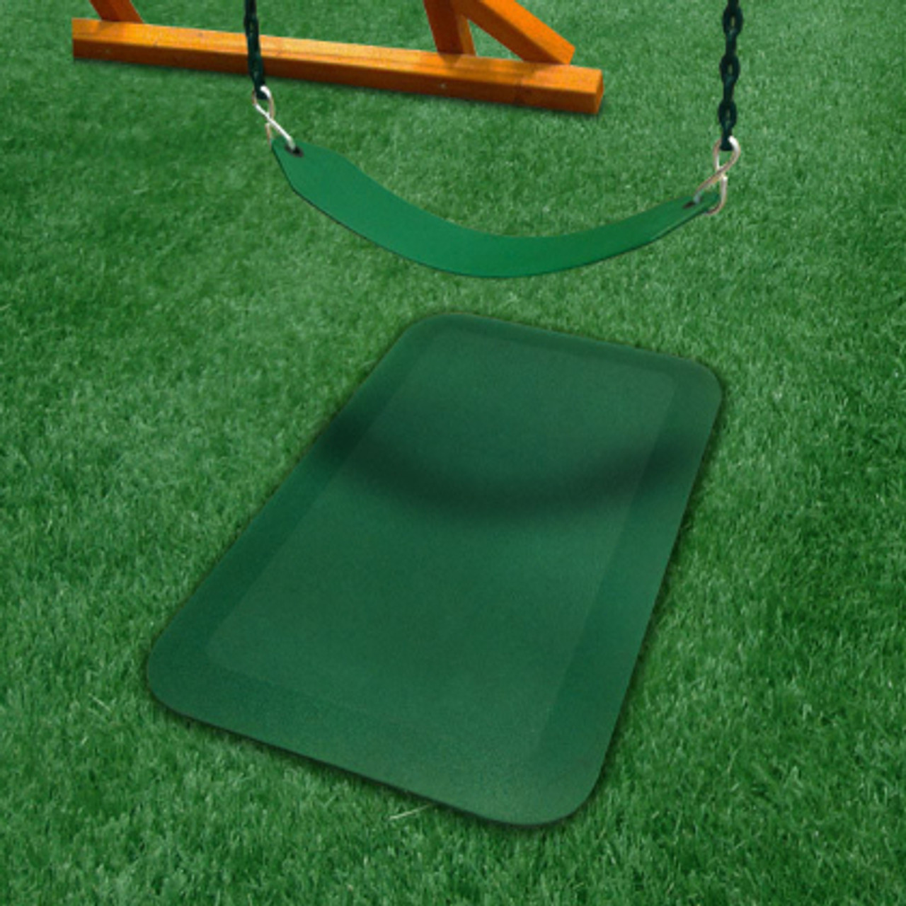 Rubber Safety Mat for Swing Set or Slide (Set of 2)
