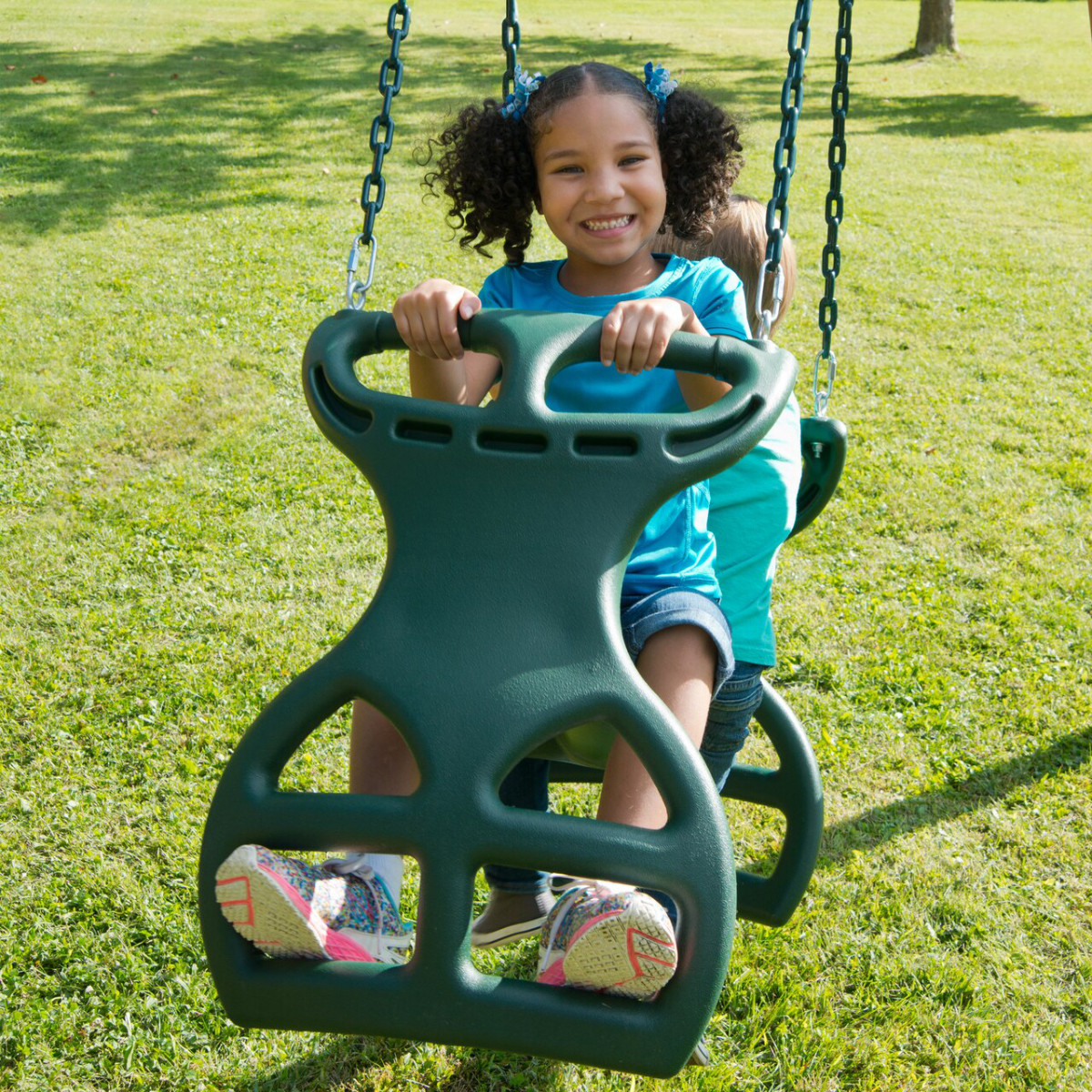 Glider Swing with Coated Chain