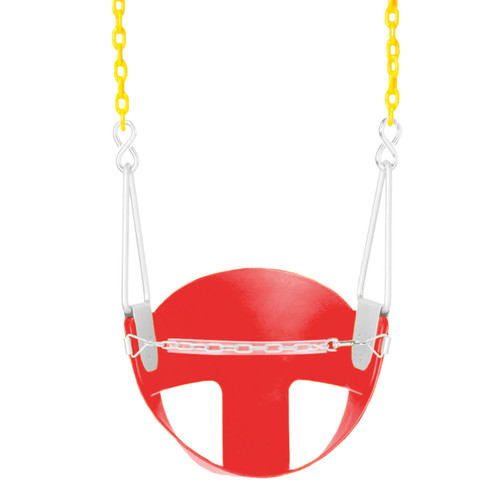 CoPoly Half Bucket Swing Seat with 5'6" Plastisol Chain (S-132R)