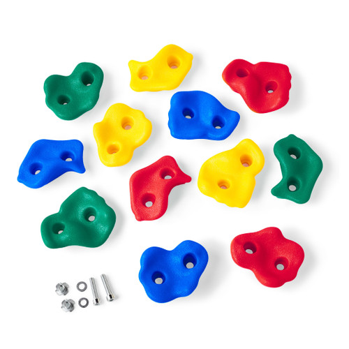 Small Climbing Rock Holds Set of 12 - Mixed Colors Small Climbing Rock Holds Set of 12 - Mixed Colors