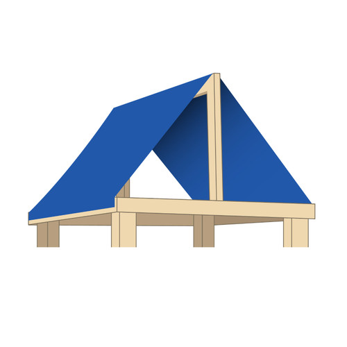 Custom Vinyl Roof Tarp for Playset - Blue Custom Vinyl Roof Tarp for Playset - Blue