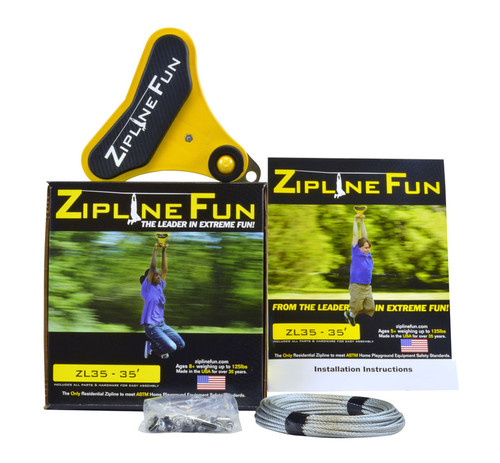 Zipline Fun 100 ft Zip Line Bundle (100X)
