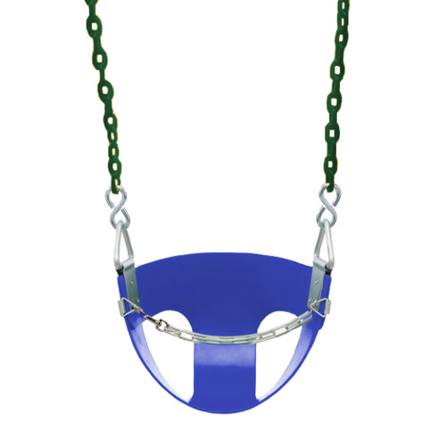 Commercial Half Bucket Swing Seat with 5'6" Plastisol Chain Commercial Half Bucket Swing Seat with 5'6" Plastisol Chain
