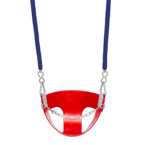 Commercial Half Bucket Swing Seat with 8'6" Soft Grip Chain