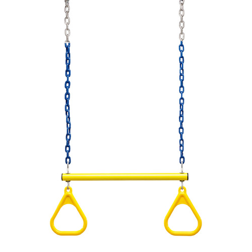 Trapeze Bar and Triangle Rings with 3'6" Plastisol Chain Trapeze Bar and Triangle Rings with 3'6" Plastisol Chain