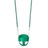 Residential Full Bucket Swing Seat with 5'6" Fully Coated Chain (S-265R) - Green Swing / Green Chain Residential Full Bucket Swing Seat with 5'6" Fully Coated Chain (S-265R) - Green Swing / Green Chain