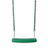 Molded Flat Swing Seat with 5'6" Fully Coated Chain - Green Swing / Green Chain