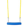 Molded Flat Swing Seat with 5'6" Fully Coated Chain - Blue Swing / Yellow Chain