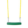 Molded Flat Swing Seat with 5'6" Fully Coated Chain - Green Swing / Yellow Chain