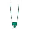 Commercial Full Bucket Swing Seat with 5'6" Plastisol Chain - Green Swing / Green Chain Commercial Full Bucket Swing Seat with 5'6" Plastisol Chain - Green Swing / Green Chain