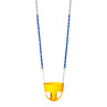 Commercial Full Bucket Swing Seat with 5'6" Plastisol Chain - Yellow Swing / Blue Chain Commercial Full Bucket Swing Seat with 5'6" Plastisol Chain - Yellow Swing / Blue Chain