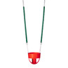 Commercial Full Bucket Swing Seat with 8'6" Soft Grip Chain - Red Swing / Green Chain
