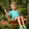 Classic Hard Maple Wooden Swing with Rope