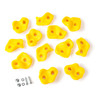 Small Climbing Rock Holds Set of 12 - Yellow Small Climbing Rock Holds Set of 12 - Yellow