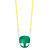 Residential Full Bucket Swing Seat with 5'6" Fully Coated Chain (S-265R) - Green Swing / Yellow Chain