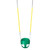 Residential Full Bucket Swing Seat with 8'6" Plastisol Chain - Green Swing / Yellow Chain