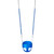 Residential Full Bucket Swing Seat with 8'6" Plastisol Chain - Blue Swing / Blue Chain