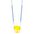 Residential Full Bucket Swing Seat with 8'6" Plastisol Chain - Yellow Swing / Blue Chain