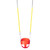 Residential Full Bucket Swing Seat with 8'6" Plastisol Chain - Red Swing / Yellow Chain